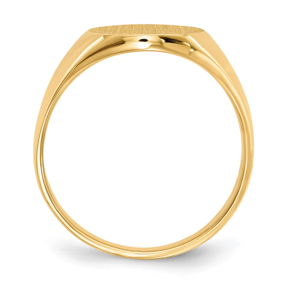 14K Yellow Gold 14.5x12.0mm Closed Back Men's Signet Ring