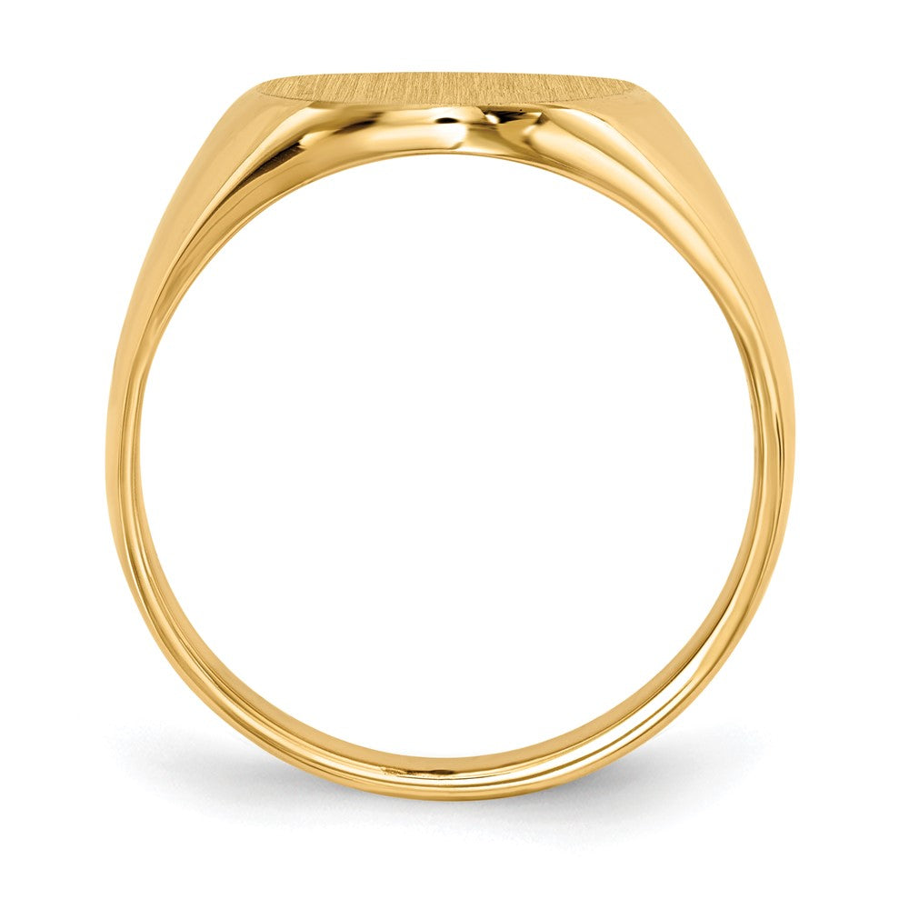 14K Yellow Gold 18.0x14.0mm Closed Back Men's Signet Ring