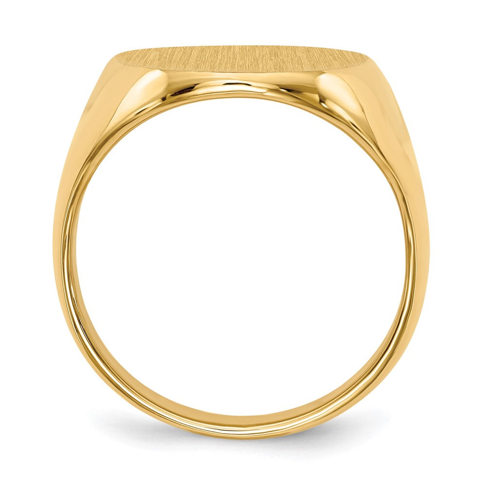 14K Yellow Gold 21.5x16.0mm Closed Back Men's Signet Ring