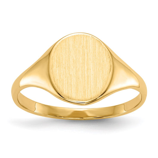 10k yellow gold 10 0x8 5mm open back signet ring 1rs112