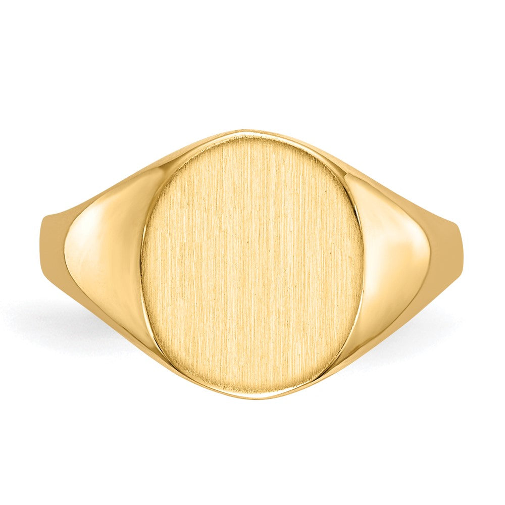 14K Yellow Gold 11.0x9.5mm Open Back Signet Ring