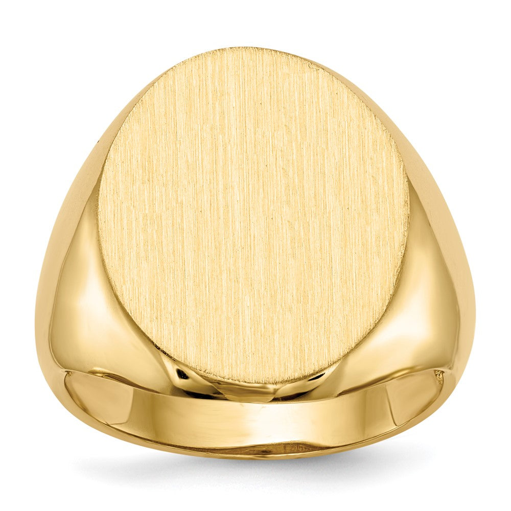 14K Yellow Gold 20.0x16.5mm Open Back Men's Signet Ring