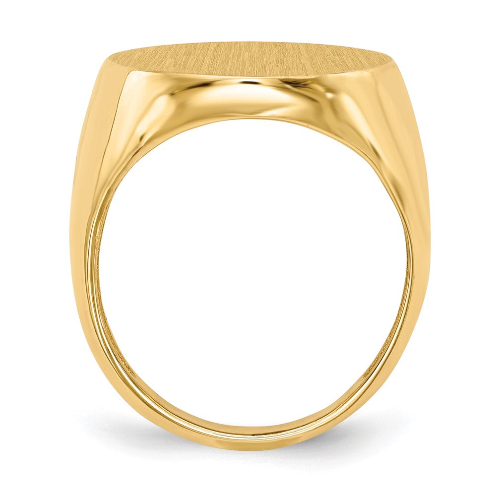 14K Yellow Gold 22.0x18.0mm Open Back Men's Signet Ring