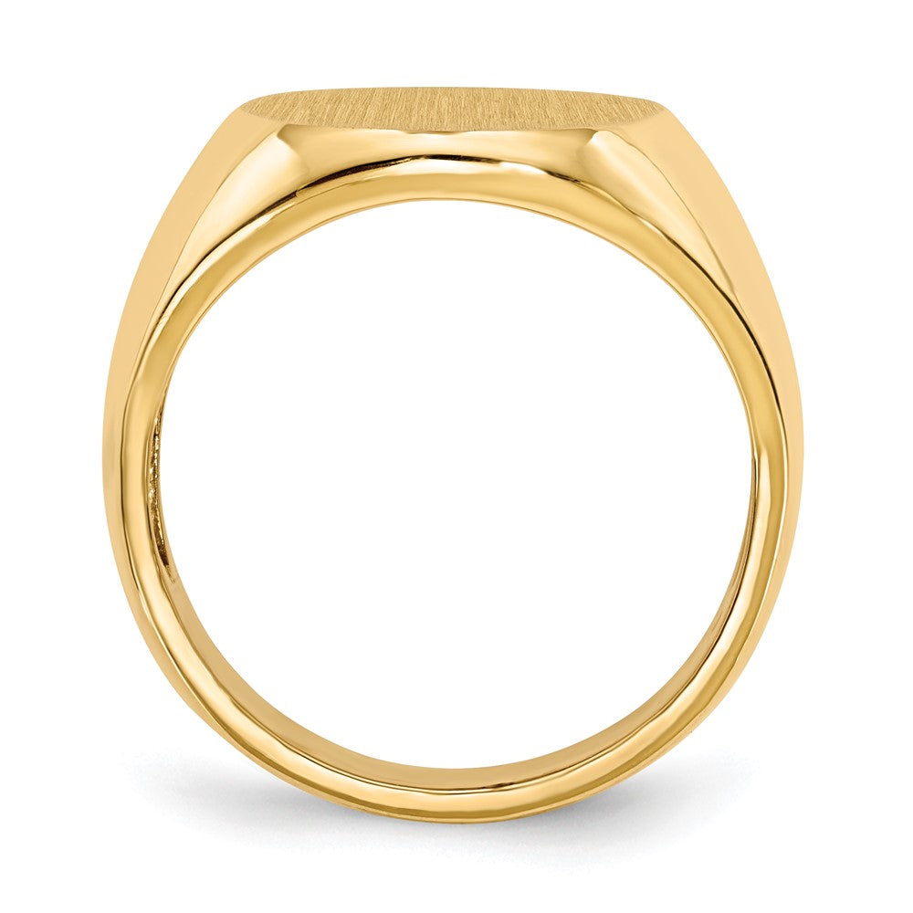 14K Yellow Gold 18.5x14.0mm Open Back Men's Signet Ring