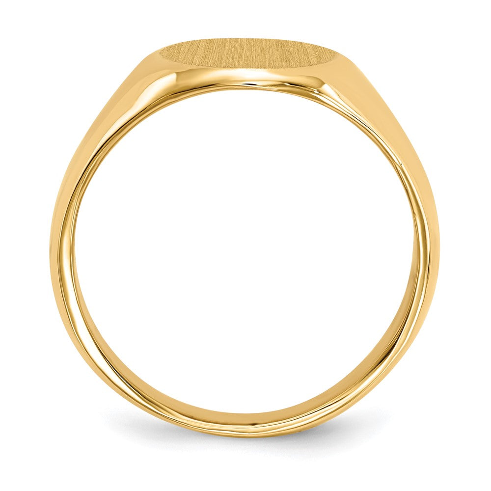 14K Yellow Gold 15.0x11.0mm Closed Back Men's Signet Ring