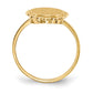 14K Yellow Gold 9.0x8.5mm Open Back Signet Ring