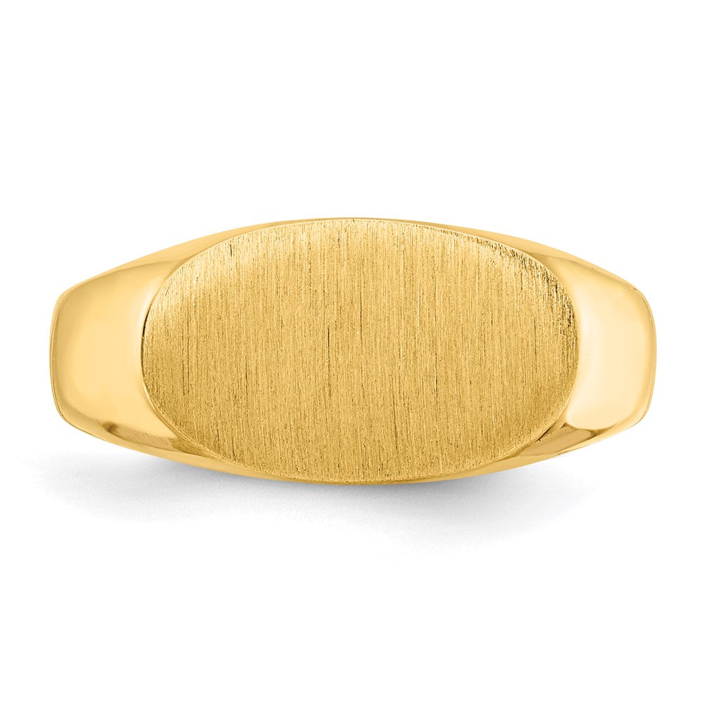 14K Yellow Gold 8.0x13.5mm Closed Back Signet Ring