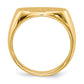 14K Yellow Gold 9.5x15.0mm Closed Back Signet Ring