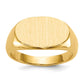 14K Yellow Gold 9.5x15.0mm Closed Back Signet Ring
