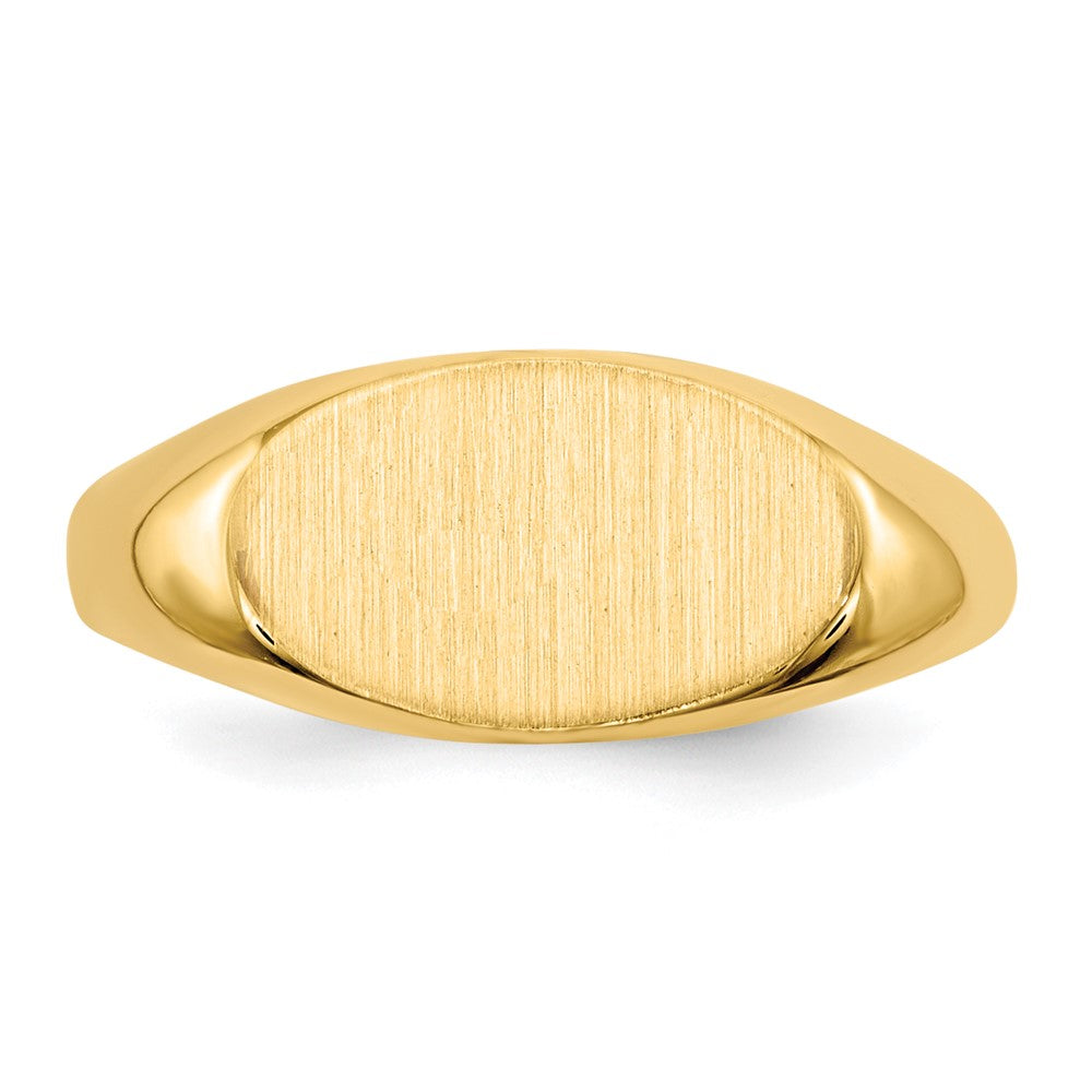 14K Yellow Gold 7.0x12.0mm Open Back Child's Signet Ring