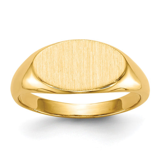 14K Yellow Gold 7.0x12.0mm Open Back Child's Signet Ring