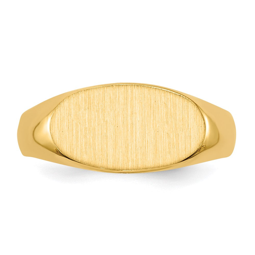 14K Yellow Gold 7.0x13.5mm Open Back Signet Ring