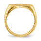 14K Yellow Gold 9.5x15.0mm Open Back Signet Ring