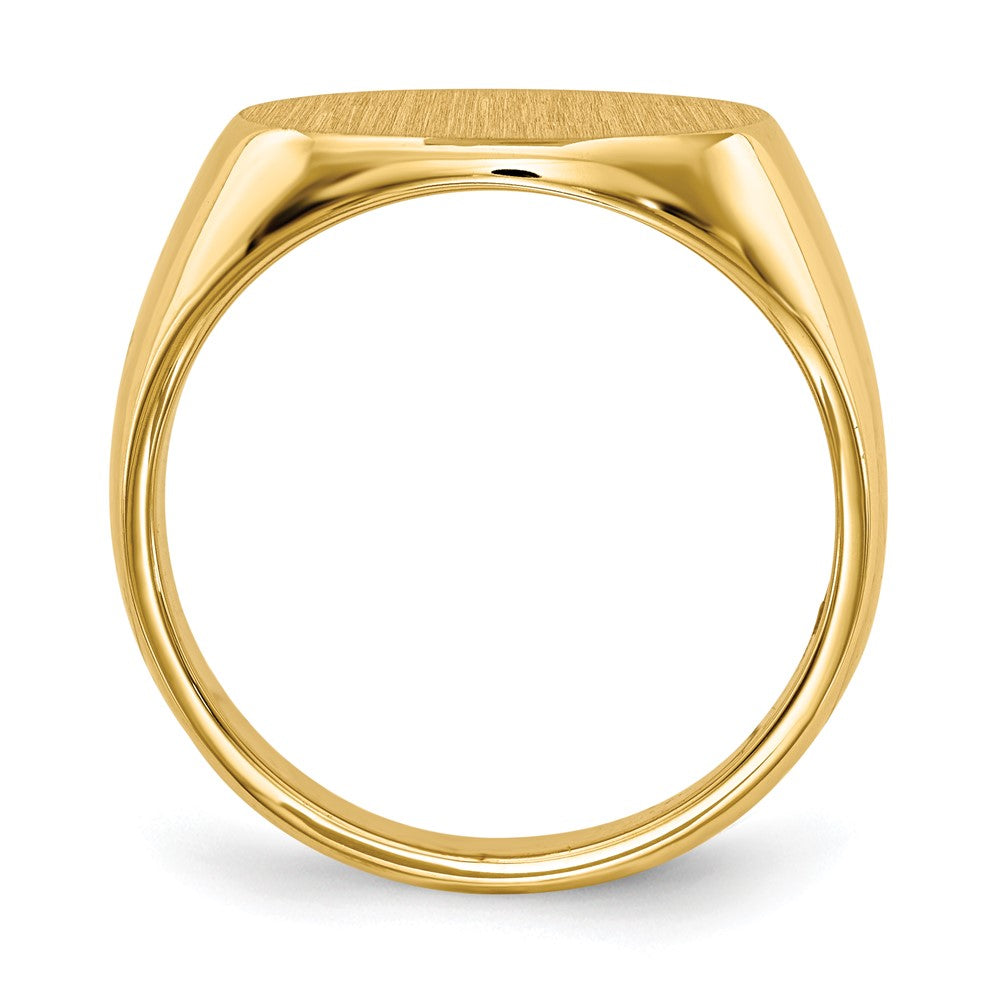 14K Yellow Gold 12.0x16.0mm Closed Back Men's Signet Ring