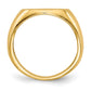 14K Yellow Gold 9.5x12.5mm Open Back Signet Ring