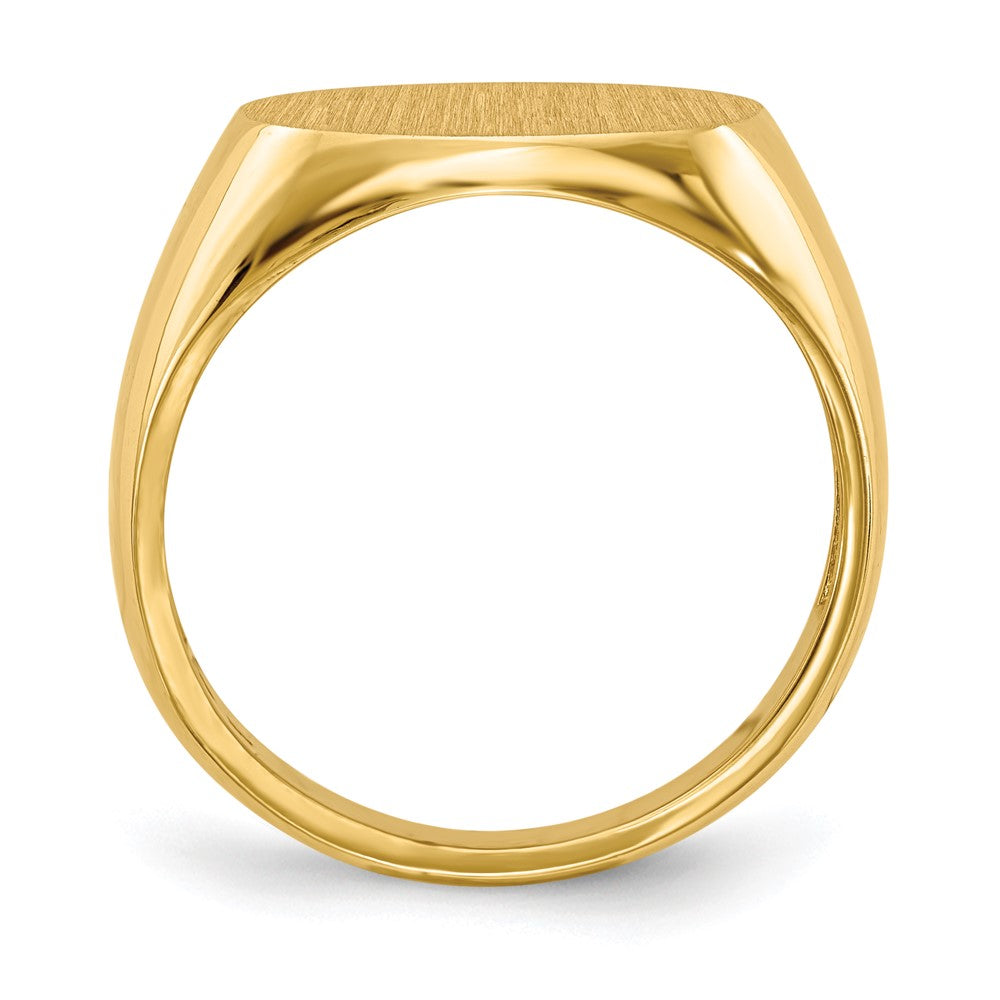 14K Yellow Gold 12.0x16.0mm Open Back Mens Signet Ring