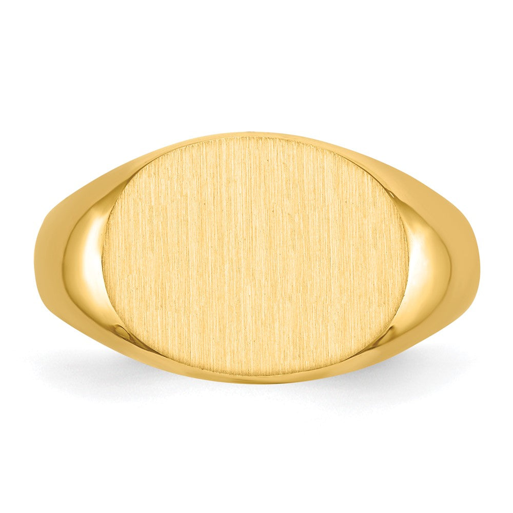 14K Yellow Gold 12.0x16.0mm Open Back Mens Signet Ring