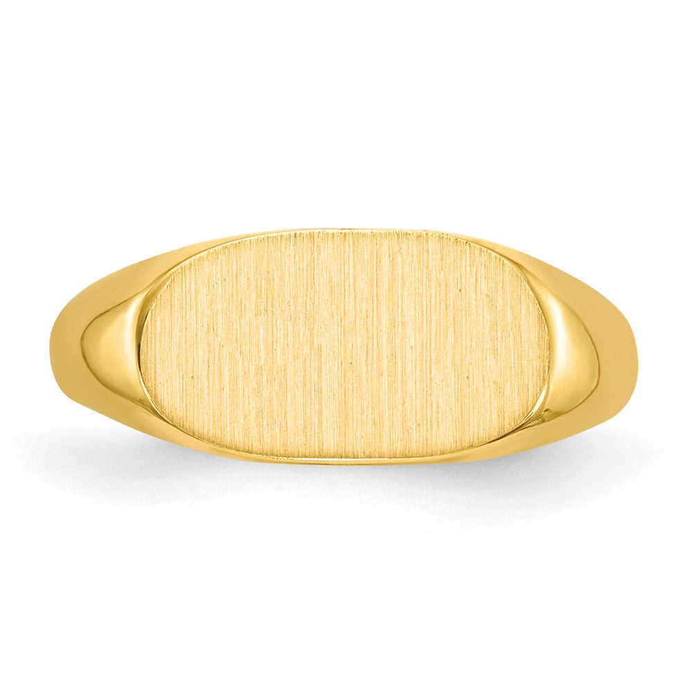 14K Yellow Gold 7.0x13.0mm Closed Back Signet Ring