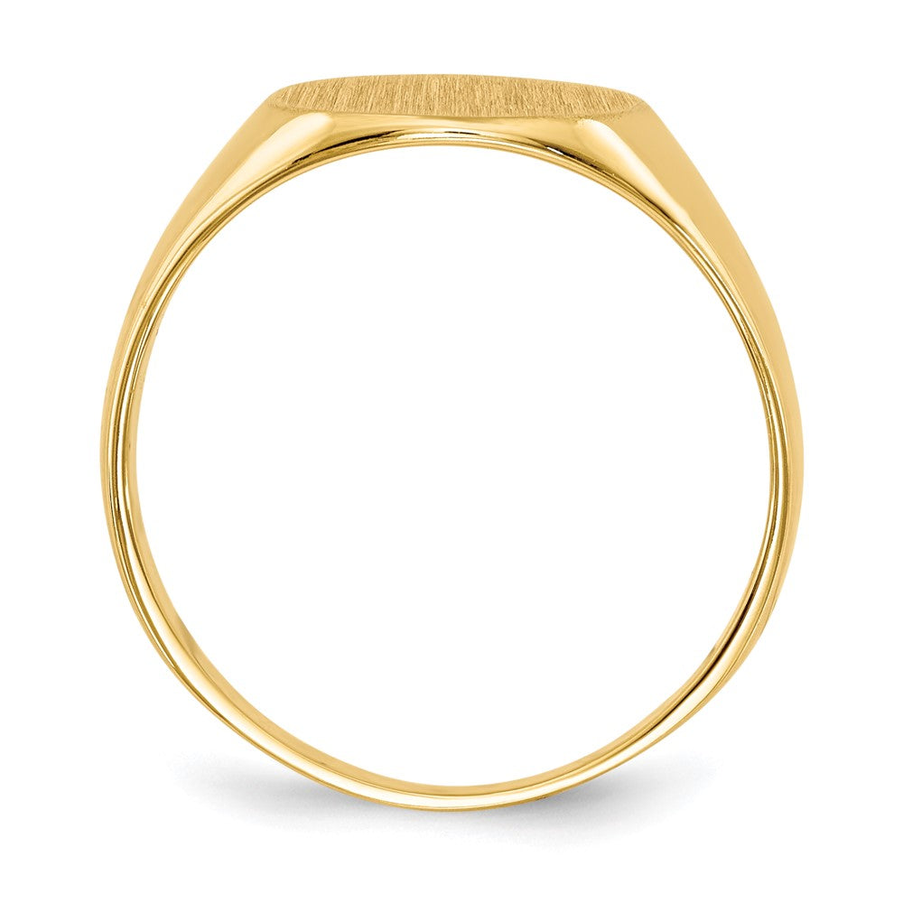 14K Yellow Gold 9.5x10.0mm Closed Back Signet Ring