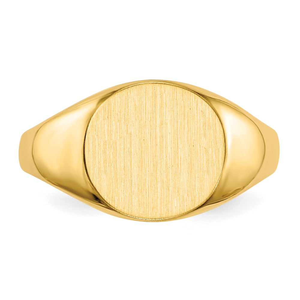 14K Yellow Gold 9.5x10.0mm Closed Back Signet Ring