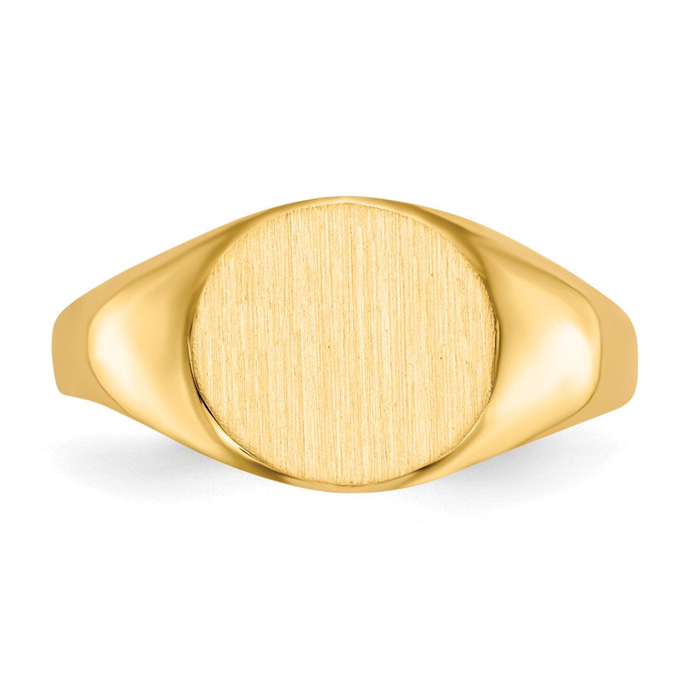 14K Yellow Gold 8.5x9.5mm Open Back Signet Ring