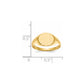 14K Yellow Gold 8.5x9.5mm Open Back Signet Ring