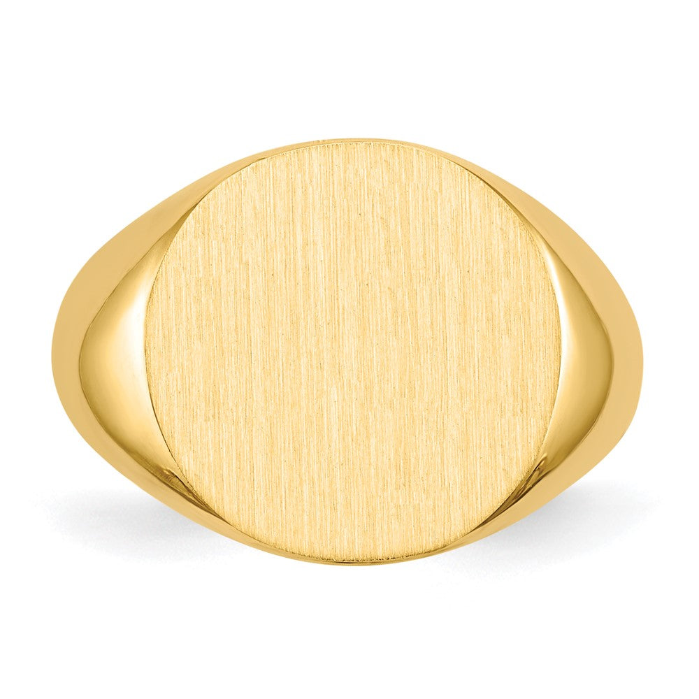 14K Yellow Gold 15.0x15.5mm Open Back Signet Ring