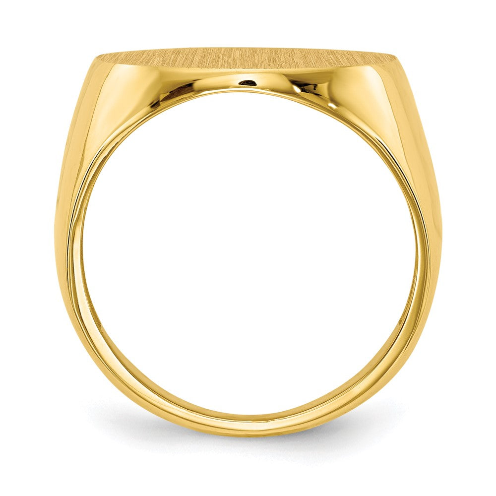 14K Yellow Gold 17.5x18.0mm Open Back Men's Signet Ring