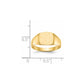 14K Yellow Gold 8.5x9.0mm Closed Back Signet Ring
