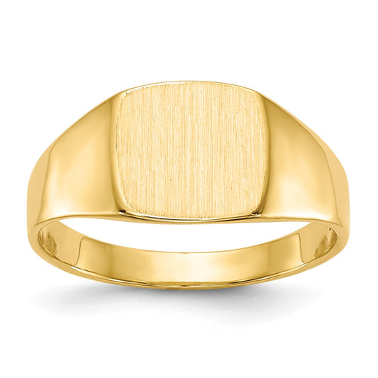 14K Yellow Gold 8.5x9.0mm Closed Back Signet Ring