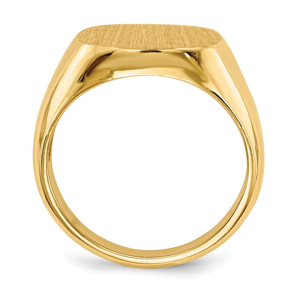 10k Yellow Gold 13.5 x15.0mm Open Back Mens Signet Ring