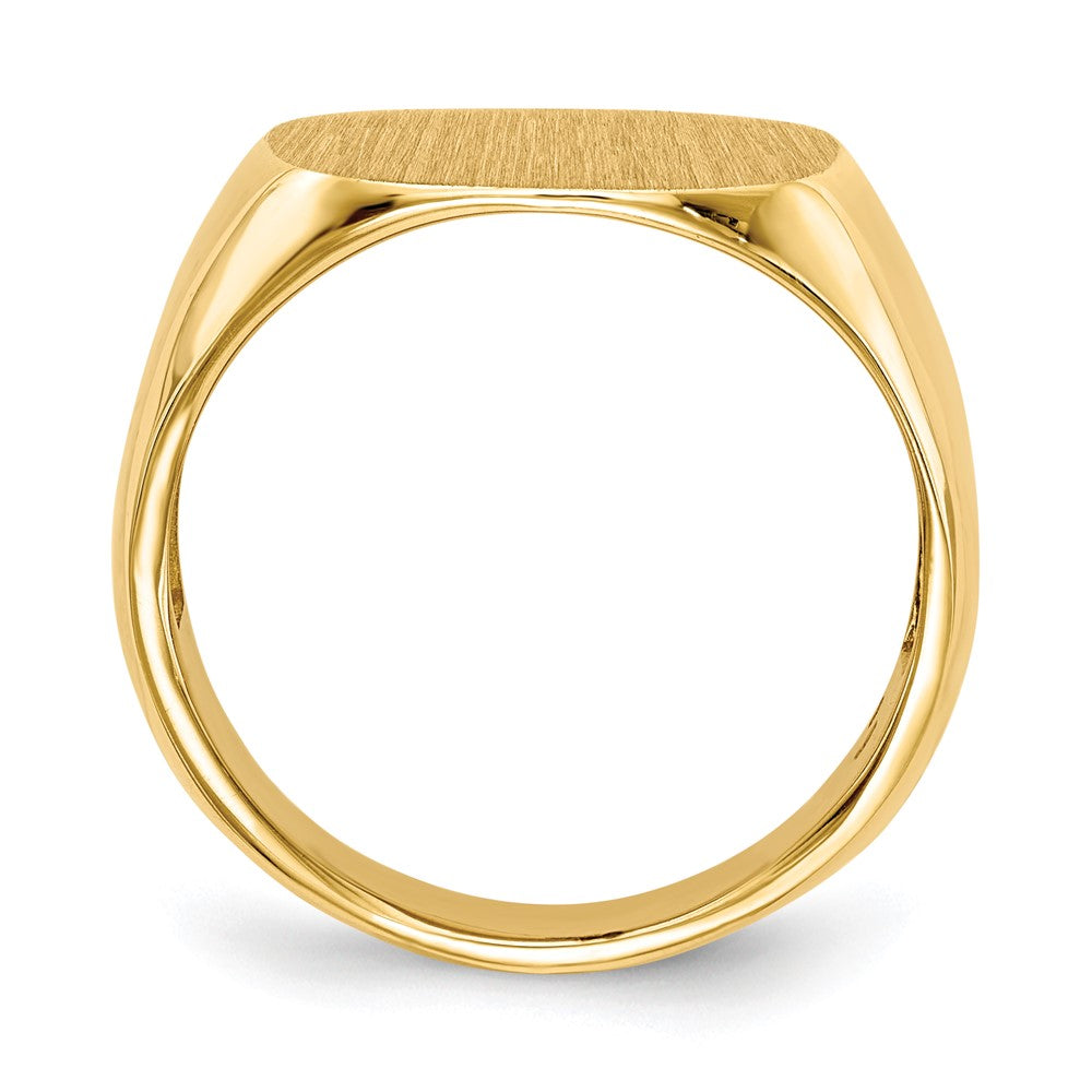 14K Yellow Gold 15.5x15.0mm Open Back Men's Signet Ring