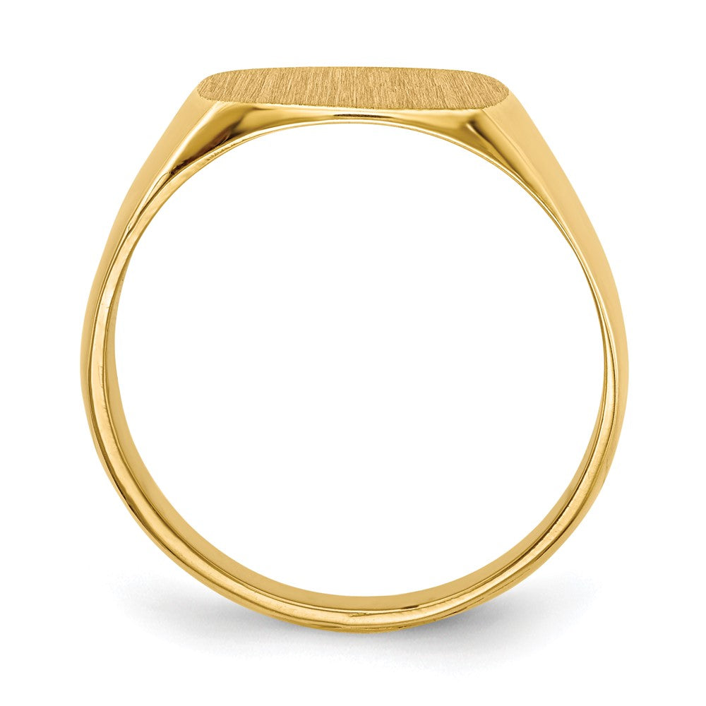 14K Yellow Gold 12.0x13.0mm Closed Back Men's Signet Ring