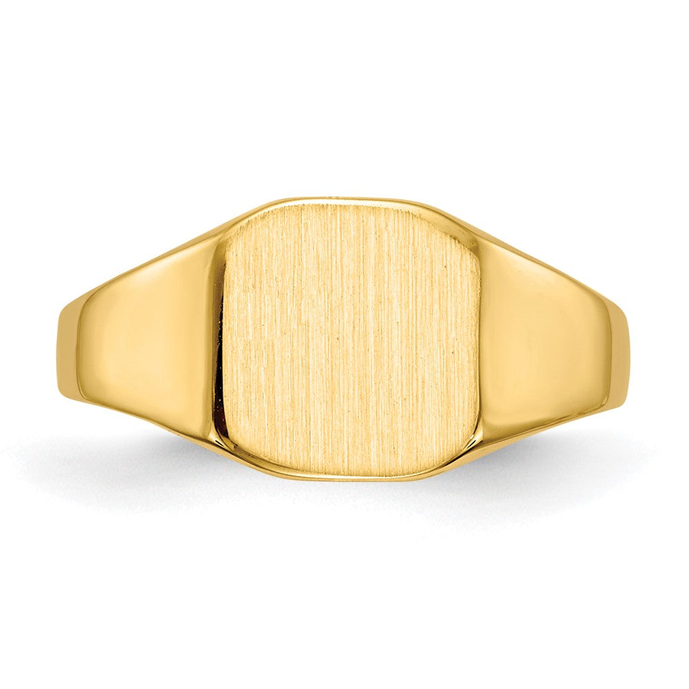 14K Yellow Gold 8.5x8.5mm Closed Back Signet Ring