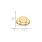 14K Yellow Gold 8.5x8.5mm Closed Back Signet Ring