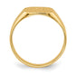 14K Yellow Gold 9.5x9.5mm Closed Back Signet Ring