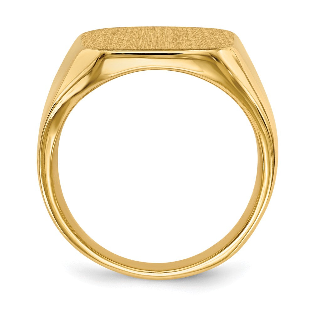 14K Yellow Gold 17.0x15.0mm Closed Back Men's Signet Ring