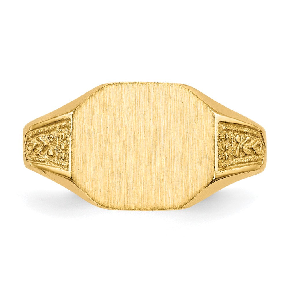 14K Yellow Gold 9.0x11.0mm Closed Back Signet Ring