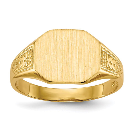 10k yellow gold signet ring open back 1rs346