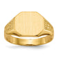 14K Yellow Gold 9.0x11.0mm Open Back Signet Ring