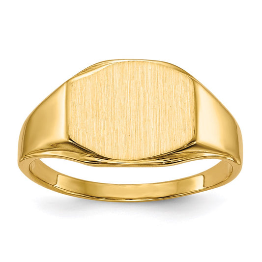 10K Yellow Gold Solid Back Signet Ring