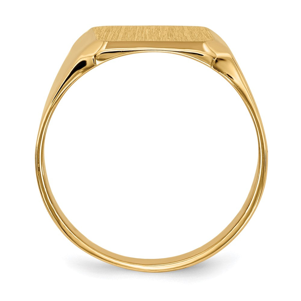 14K Yellow Gold 15.0x12.5mm Closed Back Men's Signet Ring