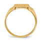 14K Yellow Gold 9.5x8.5mm Closed Back Signet Ring
