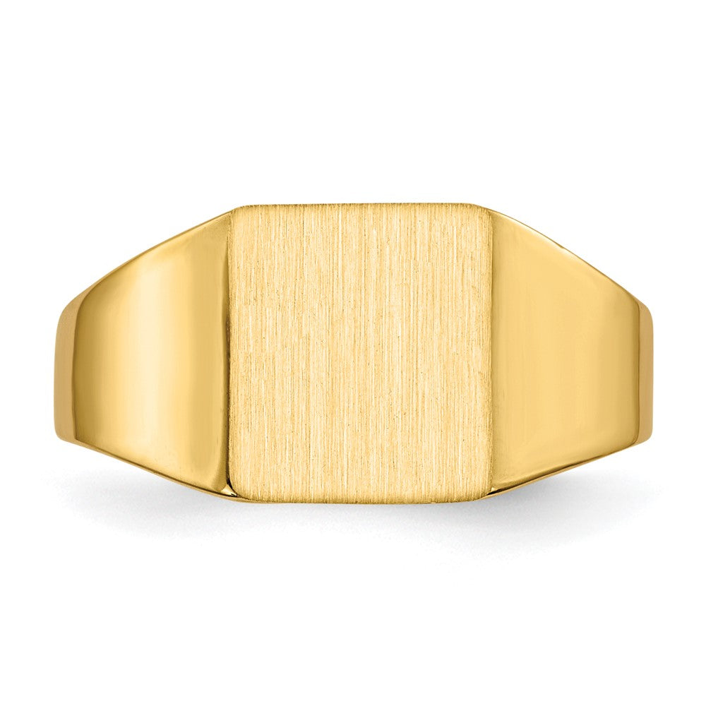 14K Yellow Gold 9.0x8.5mm Closed Back Signet Ring