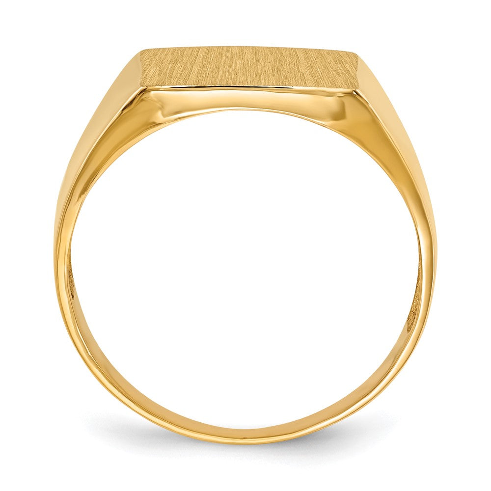 14K Yellow Gold 13.0x13.0mm Open Back Men's Signet Ring