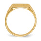 14K Yellow Gold 9.0x9.0mm Closed Back Signet Ring