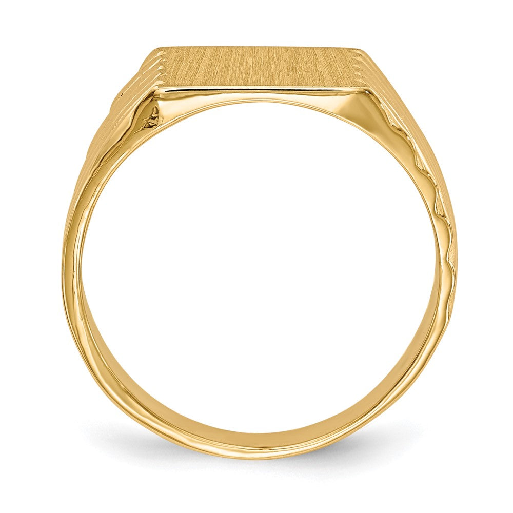 14K Yellow Gold 9.0x9.0mm Closed Back Signet Ring