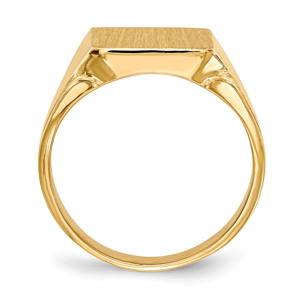 14K Yellow Gold 12.0x12.0mm Open Back Men's Signet Ring