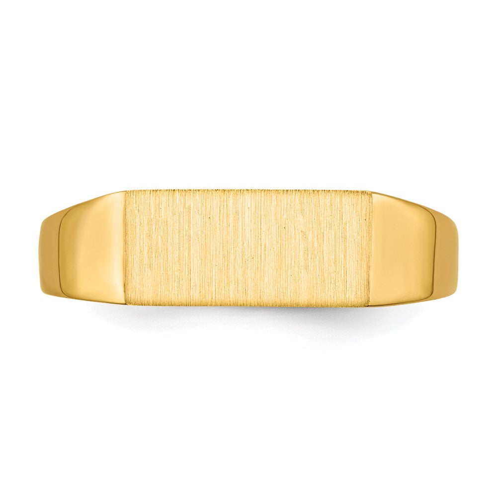 14K Yellow Gold 5.5 x12.0mm Closed Back Signet Ring