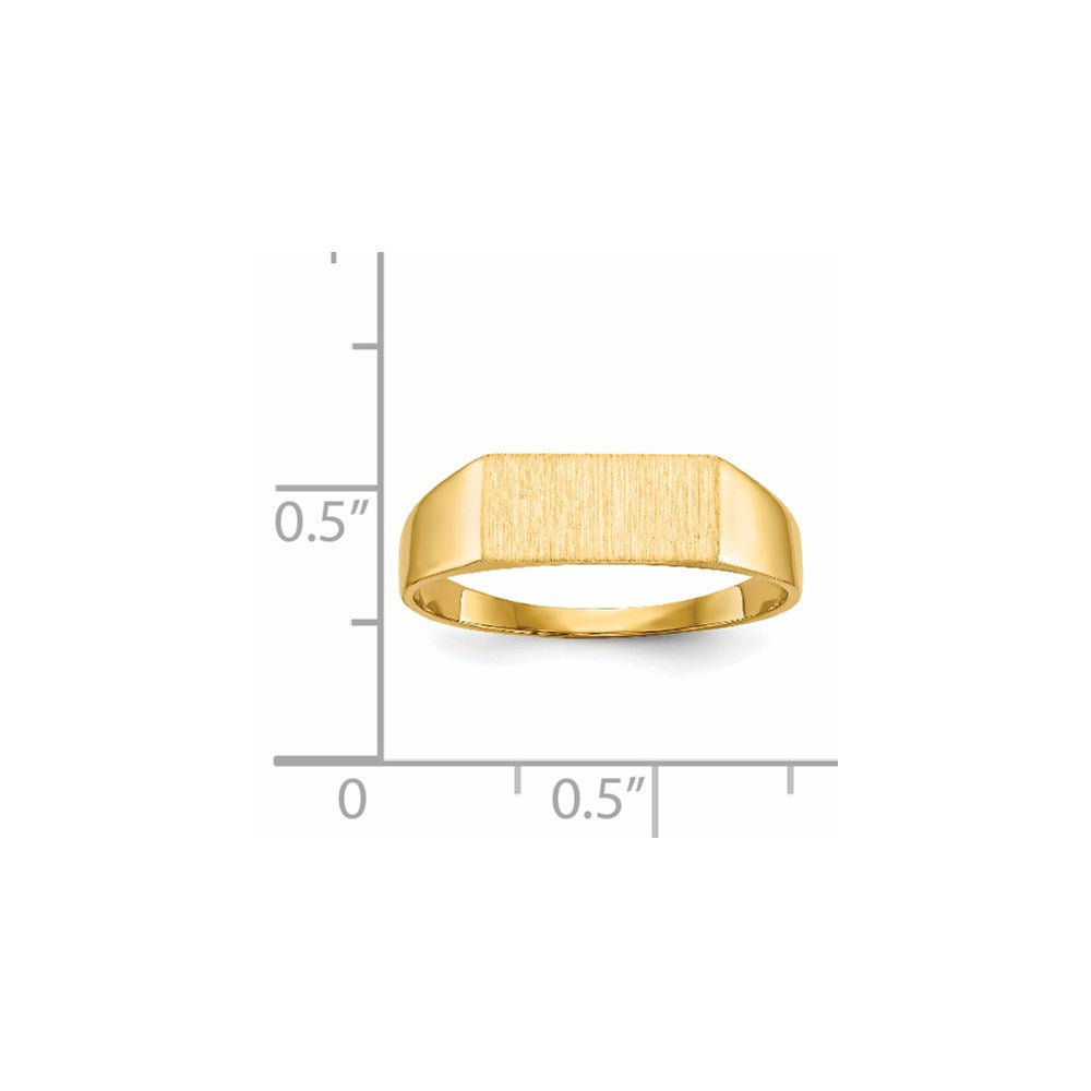 14K Yellow Gold 5.5 x12.0mm Closed Back Signet Ring